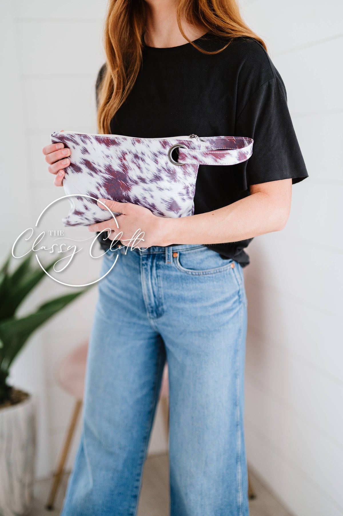 Cow Hide Clutch Bag | Western Trendy Wristlet Purse