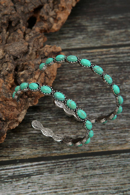 Dazzling Turquoise Hoops