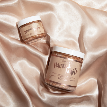 Havana Nights Body Butter lifestyle shot — kiwi pineapple scented bronze glow body butter by The PS Collective