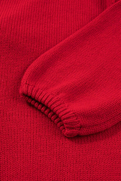Stunning Red Back Bow Romance Knit Sweater