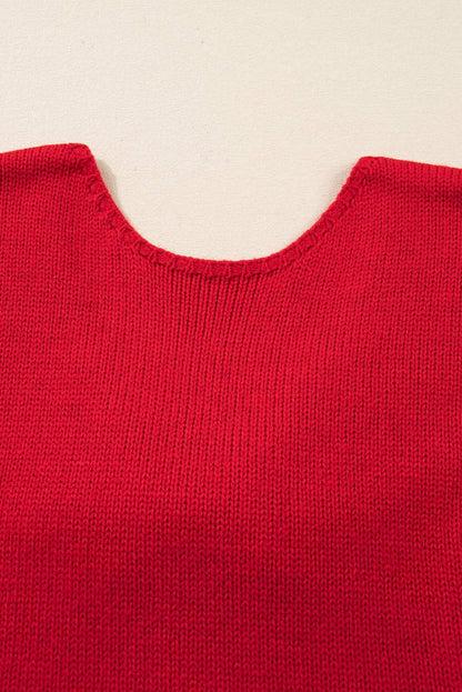 Stunning Red Back Bow Romance Knit Sweater