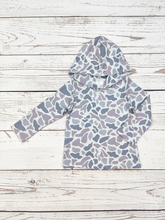 Backwoods duck camouflage lightweight kids hoodie with long sleeves