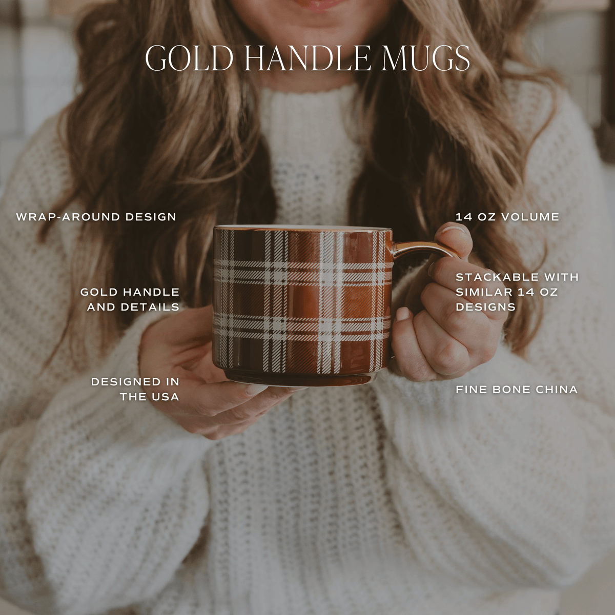 Floral Mom Coffee Mug – Gold Handle Mother’s Day Gift | Cute Mom Mug