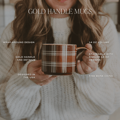 Floral Mom Coffee Mug – Gold Handle Mother’s Day Gift | Cute Mom Mug