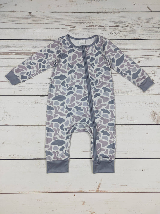 Backwoods Baby Camo Zip Onesie