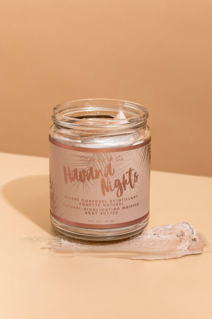 Havana Nights Bronze Body Butter close-up — sun-kissed shimmer moisturizer for women by The PS Collective