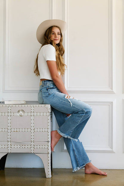 Hadley high rise jeans side view