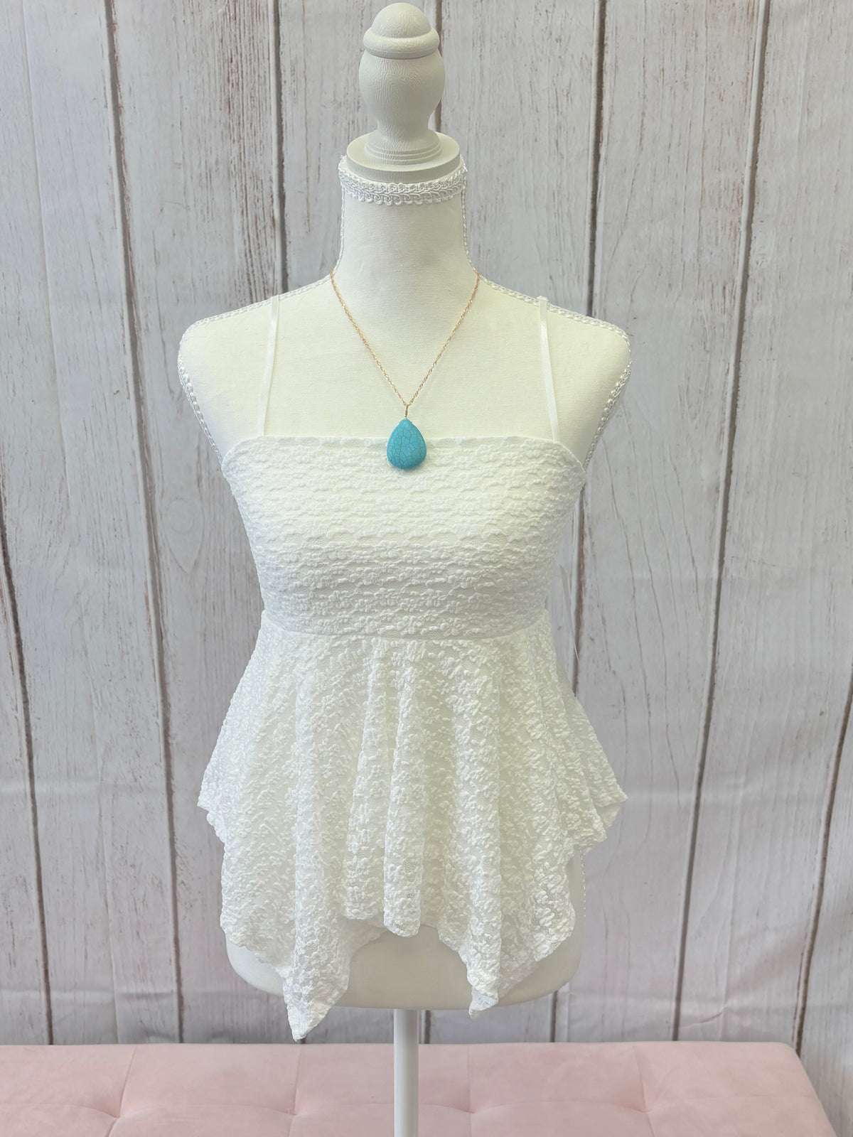 Sunshine Lace Peplum Top from The PS Collective styled — fitted yellow lace bodice with flared peplum hem