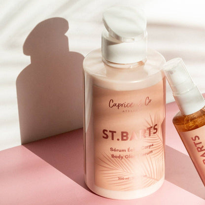 St. Barts Body Glow Serum 300ml bottle by Caprice & Co for The PS Collective